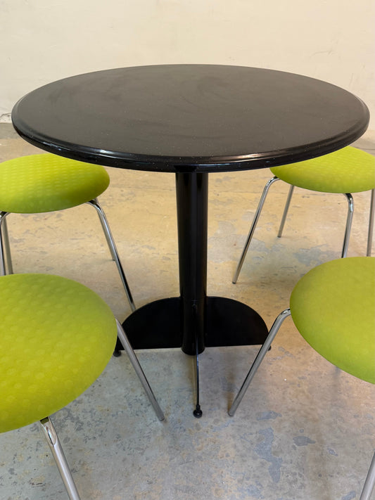 Vintage Bistrotisch mit Kompositplatte, Postmoderne