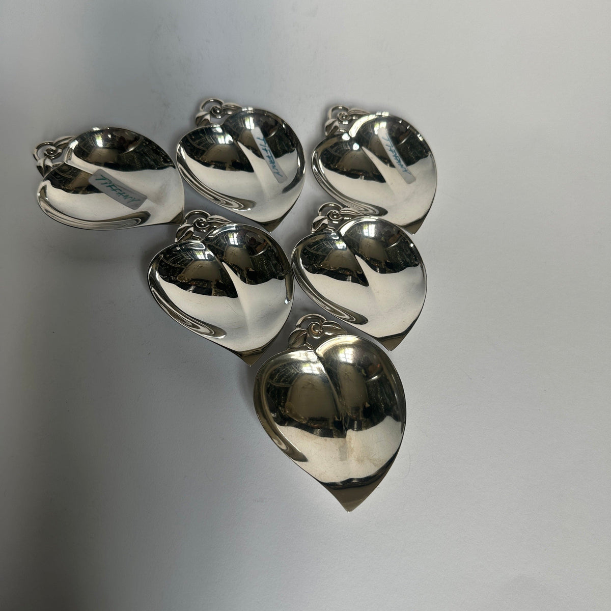 Vintage Schale Herz/Apfel von Tiffany+Co Sterling Silber Set von 6