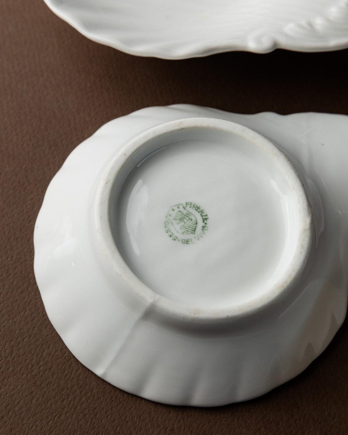 Vintage Schale von Del Vivo Sesto Firenze für Snacks Salat Vorspeise Weiß Keramik