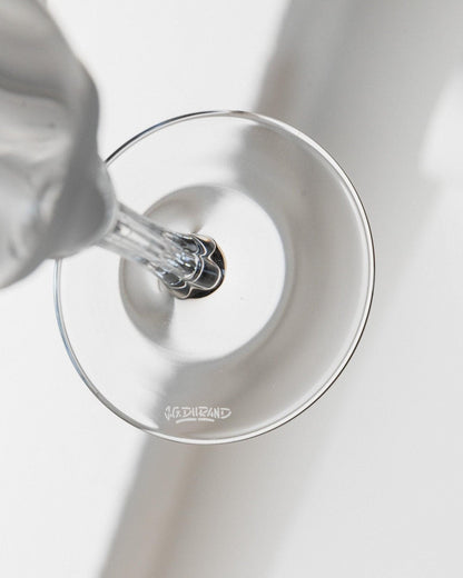 Vintage Champagne Glass Crystal by JG Durand France 1970s Set of 6