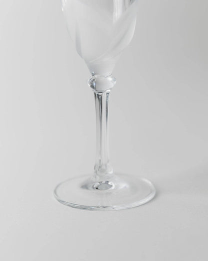 Vintage Champagne Glass Crystal by JG Durand France 1970s Set of 6