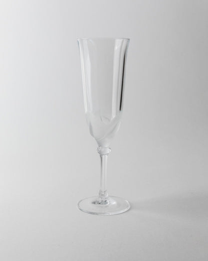 Vintage Champagnerglas Set von 6 von J.G. Durand für Durand mit mattem Blumendetail