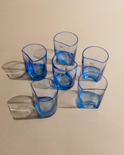 Ensemble de 6 verres à boire vintage, design arqué par Pitti Studio