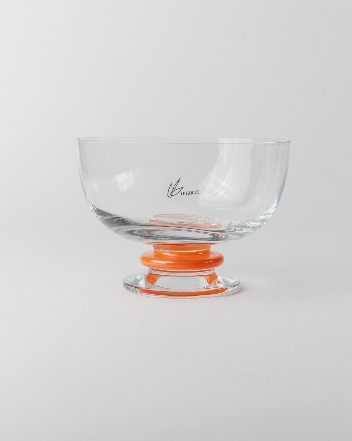 Set von 6 Vintage Trinkglas von Le Gocce, orange, Murano Glas, 1980er, Pop Art Design