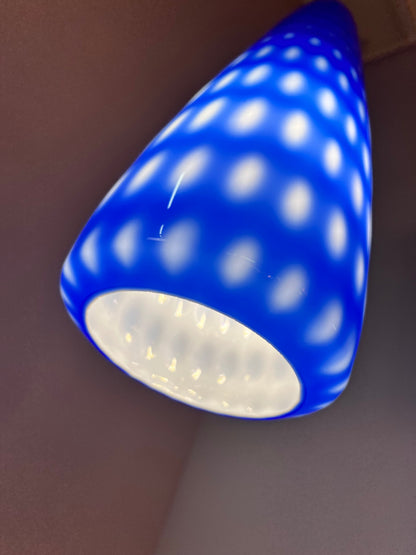 Vintage Hängelampe blau von Jo Hammerborg für Fog & Mørup
