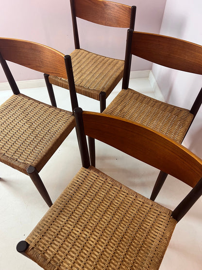 Vintage Stuhl Teak von Poul Volther für Frem Rojle Set von 4