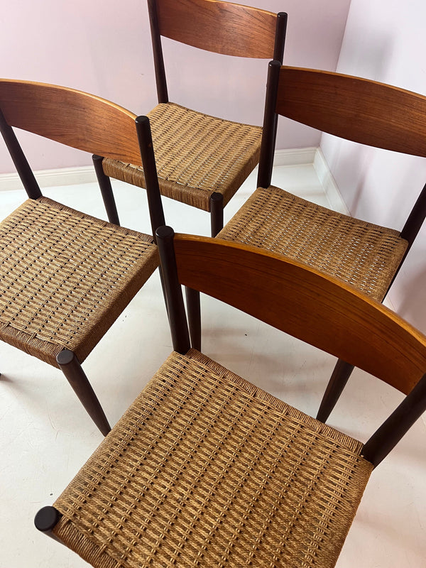 Vintage Stuhl Teak von Poul Volther für Frem Rojle Set von 4