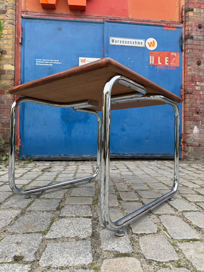 Vintage Esstisch Teak und Chrom im Space Age Design