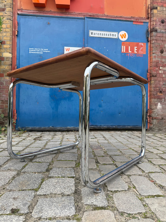 Vintage Esstisch Teak und Chrom im Space Age Design