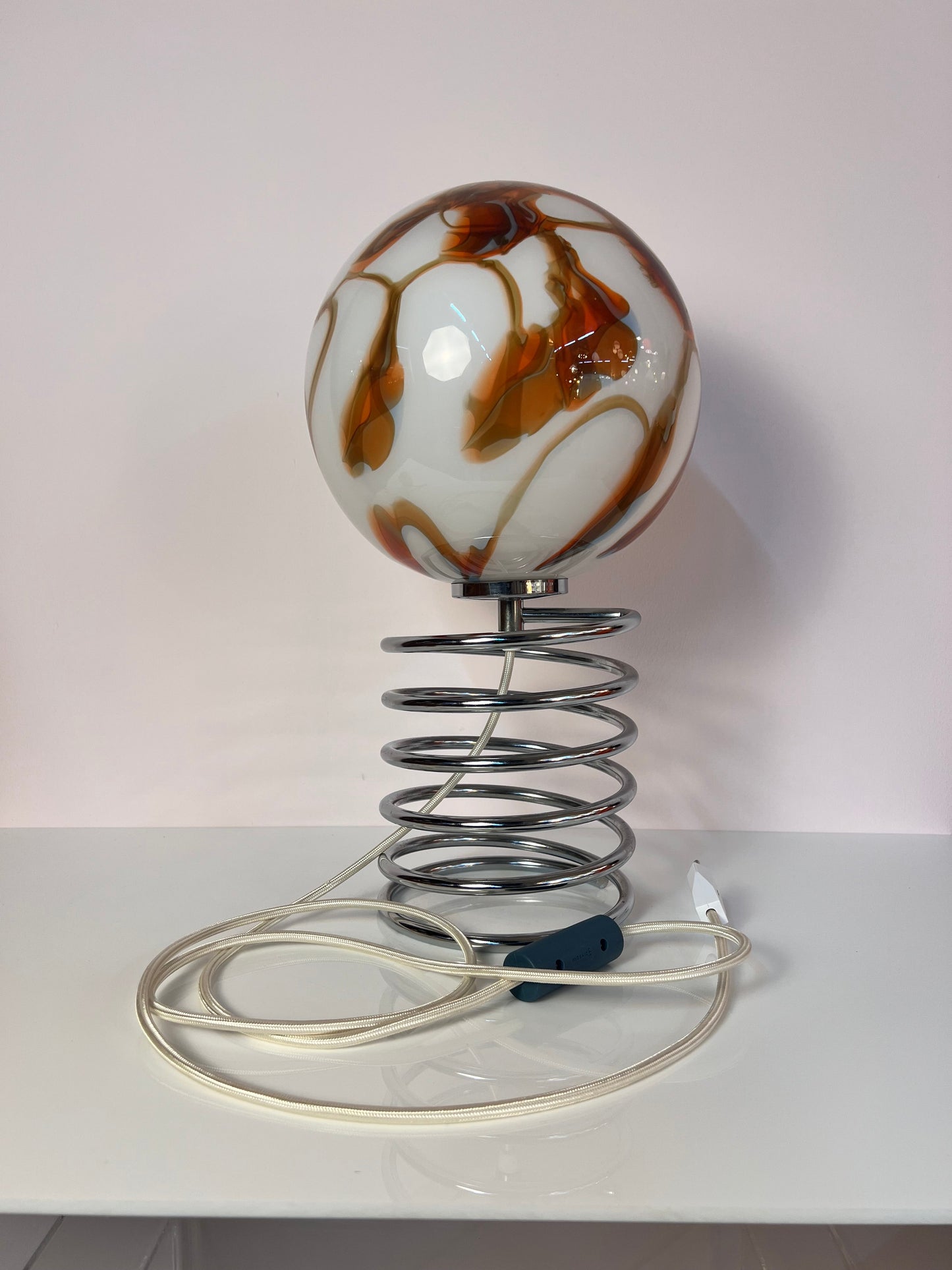 Vintage Tischlampe "Spirale" von Ingo Maurer für Honsel