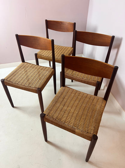 Vintage Stuhl Teak von Poul Volther für Frem Rojle Set von 4