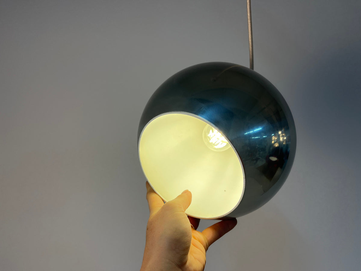 Vintage Pendelleuchte Topan von Verner Panton für &Tradition Chrom