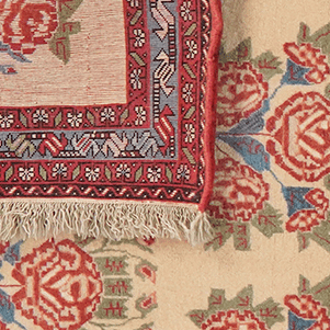 Vintage carpet Afshar 274x87cm colorful natural motifs