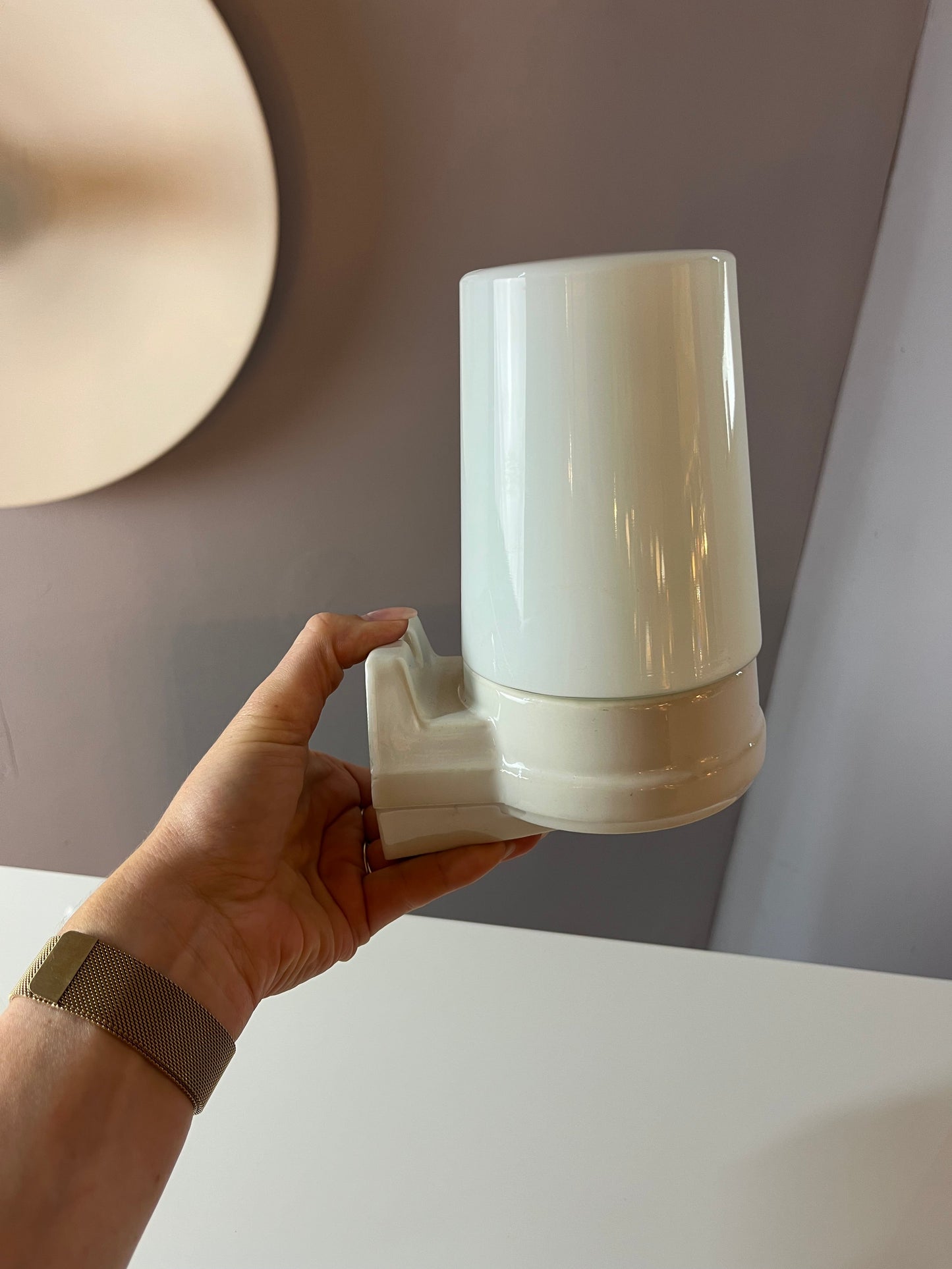 Wandlampe Modell 6070 weiß von Sigvard Bernadotte für Ifö