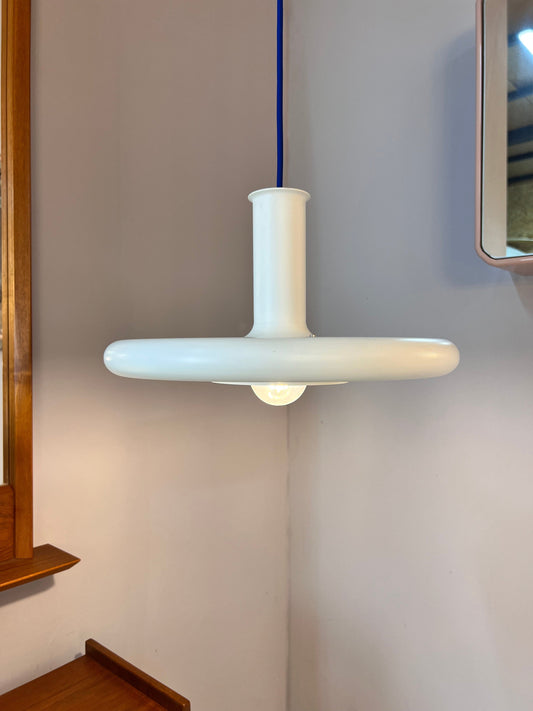 Hanging lamp “Optima” white by Hans Due for Fog &amp; Mørup