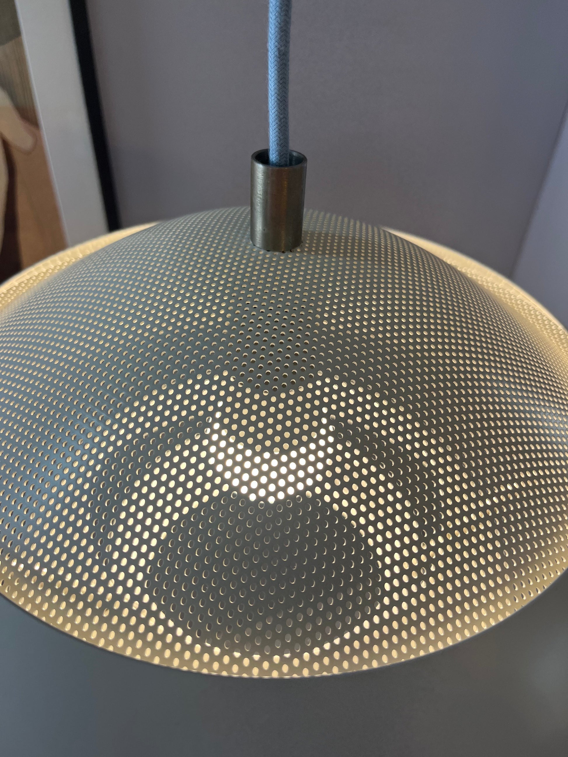 Vintage Hängelampe Safari weiß von Christian Hvidt für Nordisk Solar