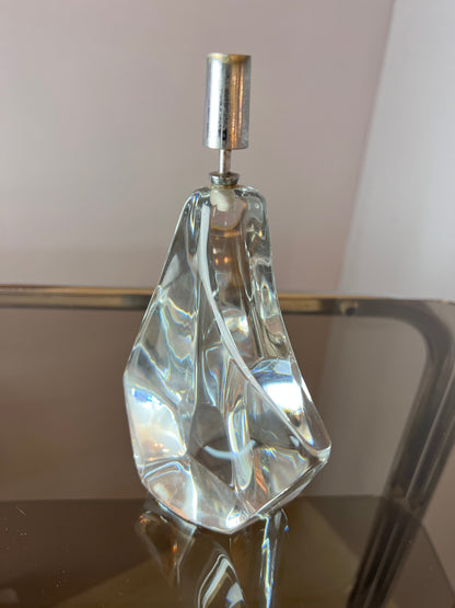 Vintage Kerzenständer Iceberg Glas von Daum Nancy