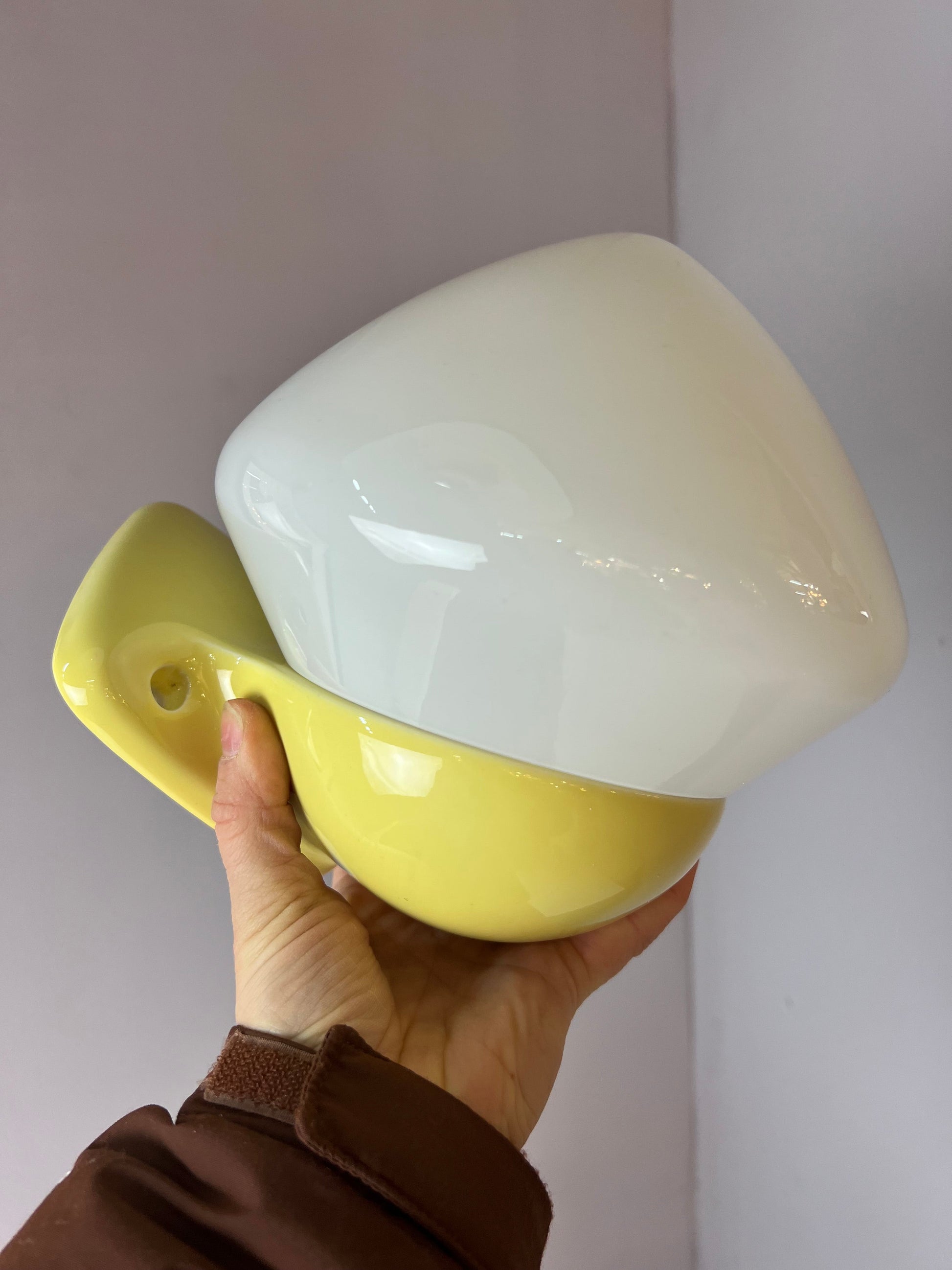 Vintage Wandlampe Modell 6030 gelb von Sigvard Bernadotte für Ifö