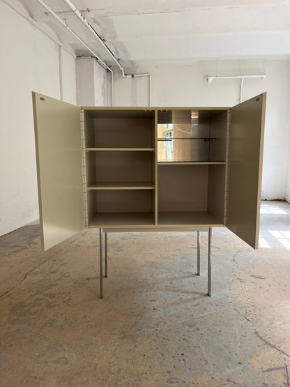 Vintage Highboard mit Minibar und kreisförmigem Reliefmuster aus Belgien