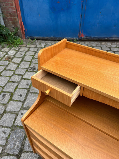 Secrétaire vintage avec miroir en chêne du Danemark