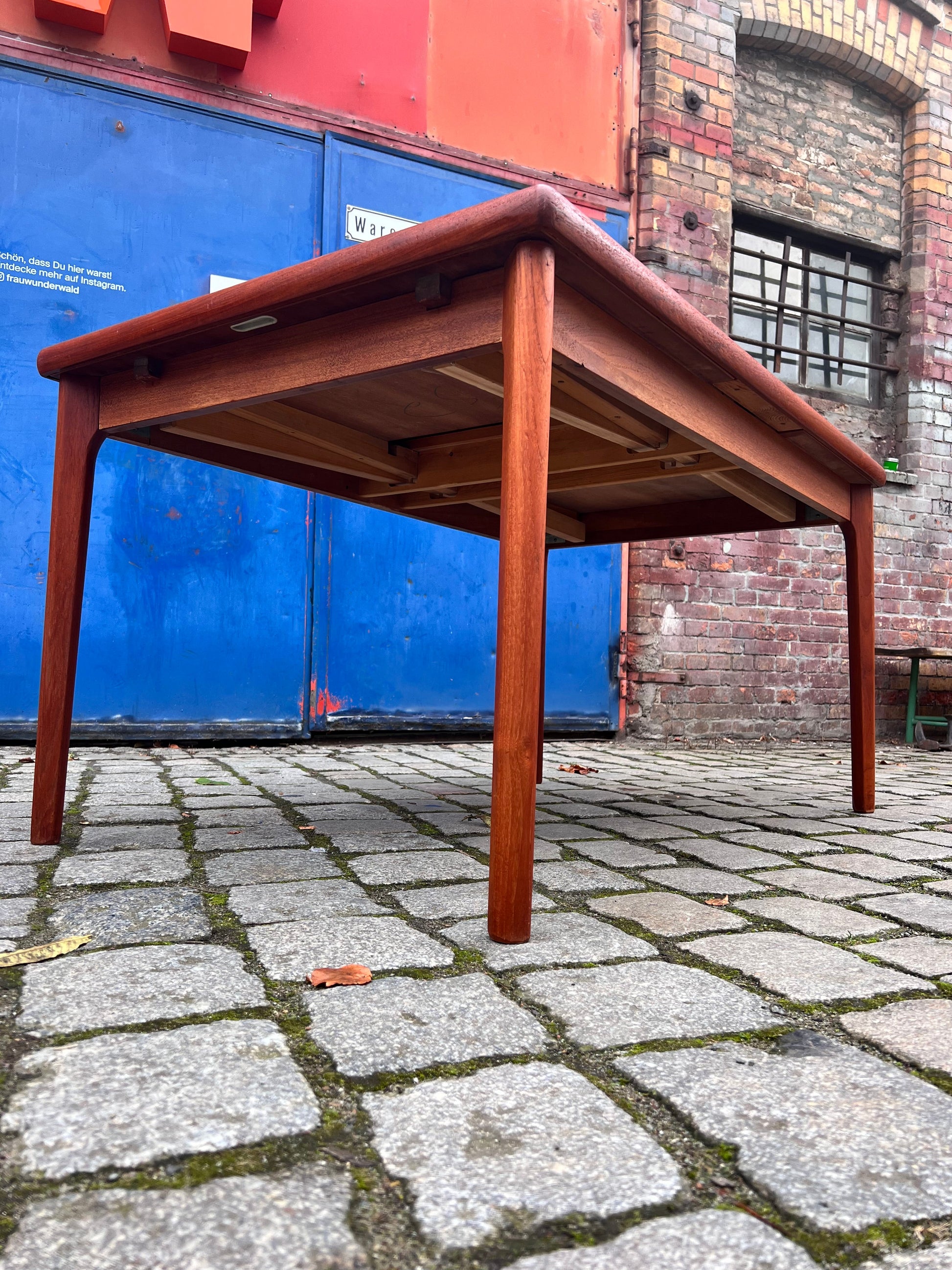 Vintage Esstisch von Henning Kjærnulf für keine Marke, ausziehbar, Teak