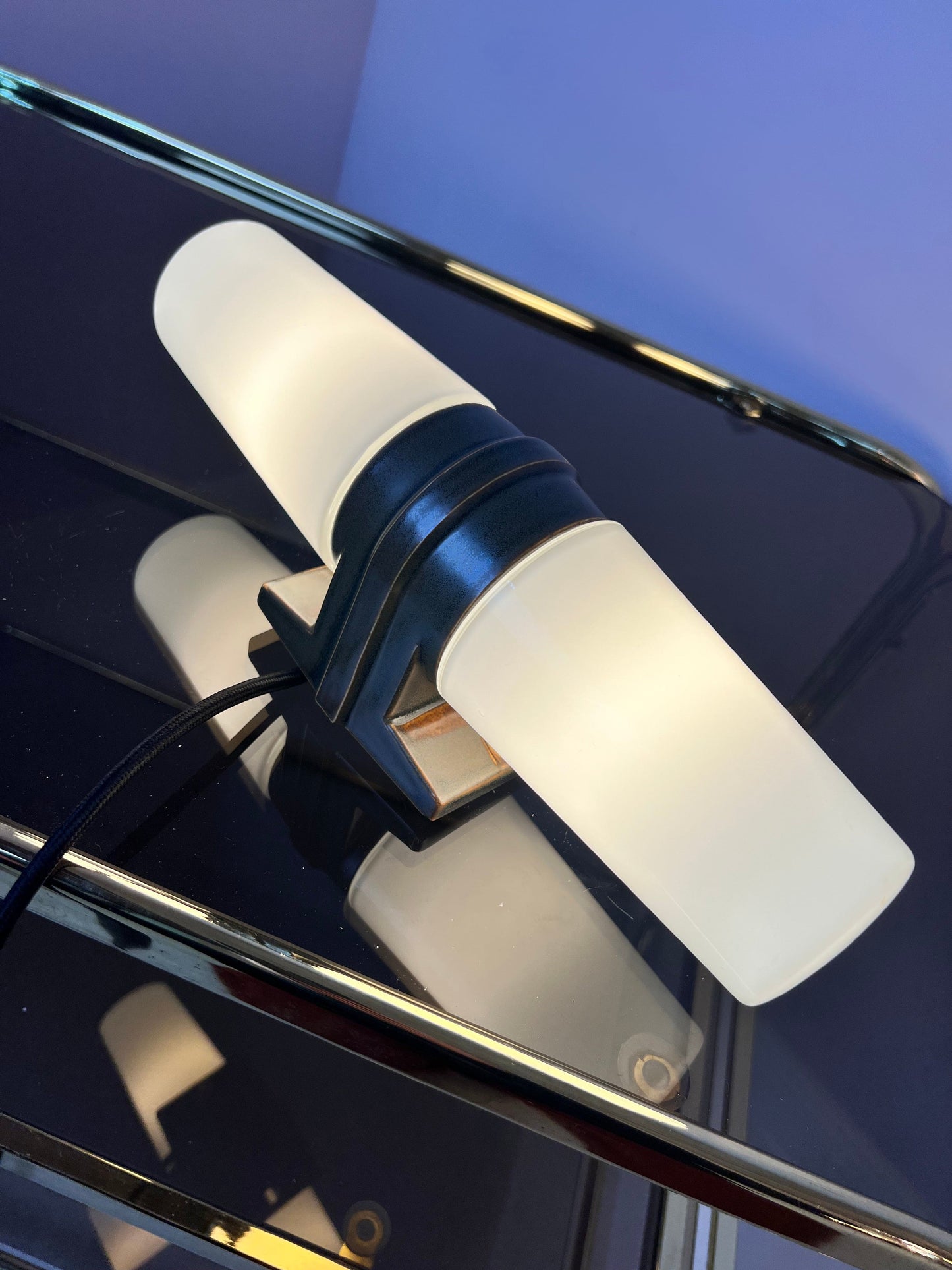 Vintage wall lamp brown grey by Sigvard Bernadotte for Ifö