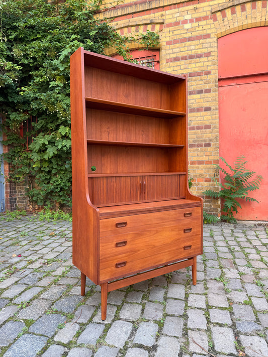 Vintage Sekretär mit Bücherregal von Johannes Sorth für Nexø