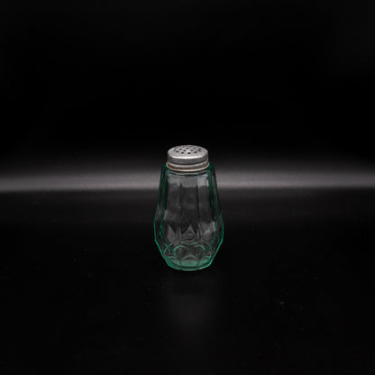 Vintage Zuckerstreuer HGL aus grünem Glas