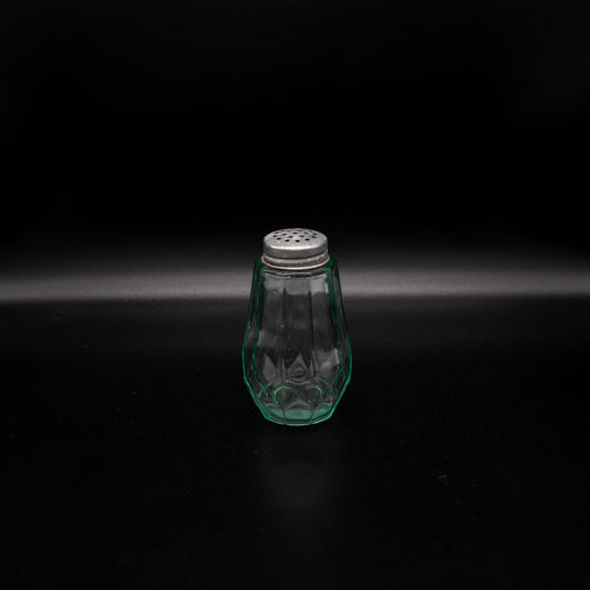 Vintage Zuckerstreuer HGL aus grünem Glas