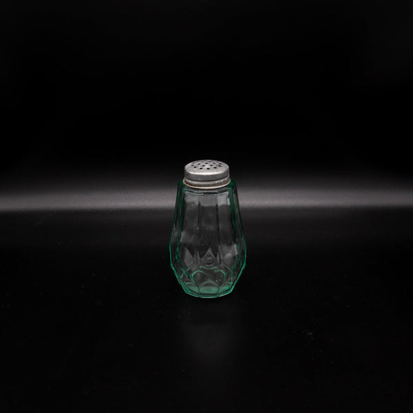Vintage Zuckerstreuer HGL aus grünem Glas