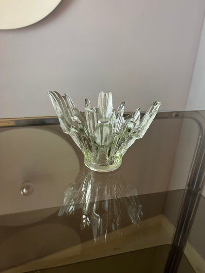 Vintage Kerzenhalter Revontulet Glas von Tauno Wirkkala für Humppila