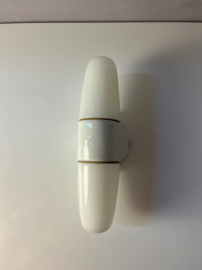 Vintage Wandleuchte Modell 6068 weiß von Wilhelm Wagenfeld für Lindner