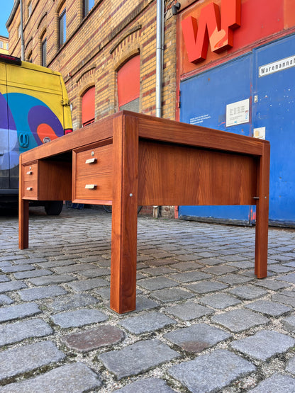 Vintage Schreibtisch von Erik Brouer für Brouer Møbelfabrik, Doppel-Schreibtisch Teak