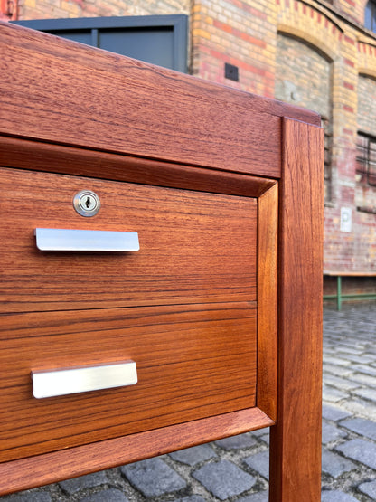 Vintage Schreibtisch von Erik Brouer für Brouer Møbelfabrik, Doppel-Schreibtisch Teak