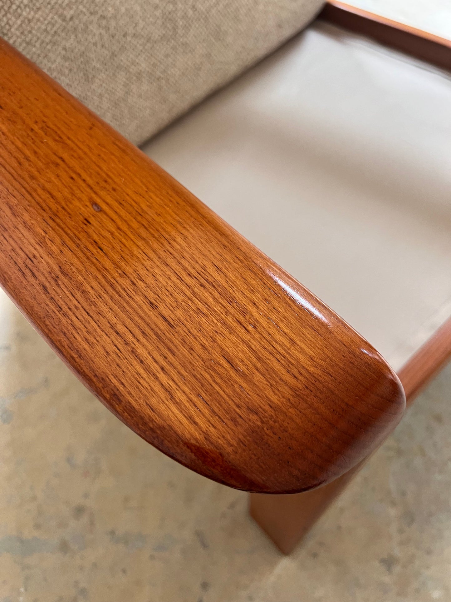 Vintage Sessel aus Teak und Wolle aus Dänemark