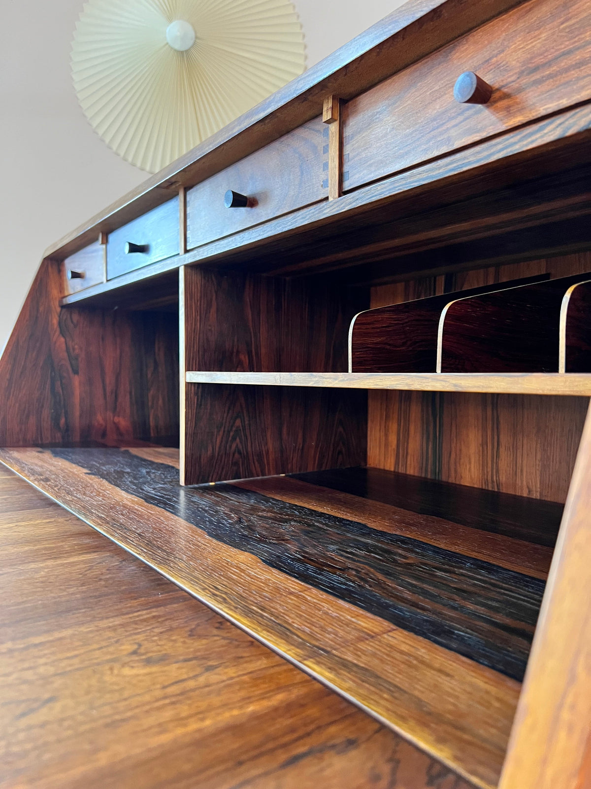 Vintage rosewood secretary by Bernhard Pedersen &amp; Son