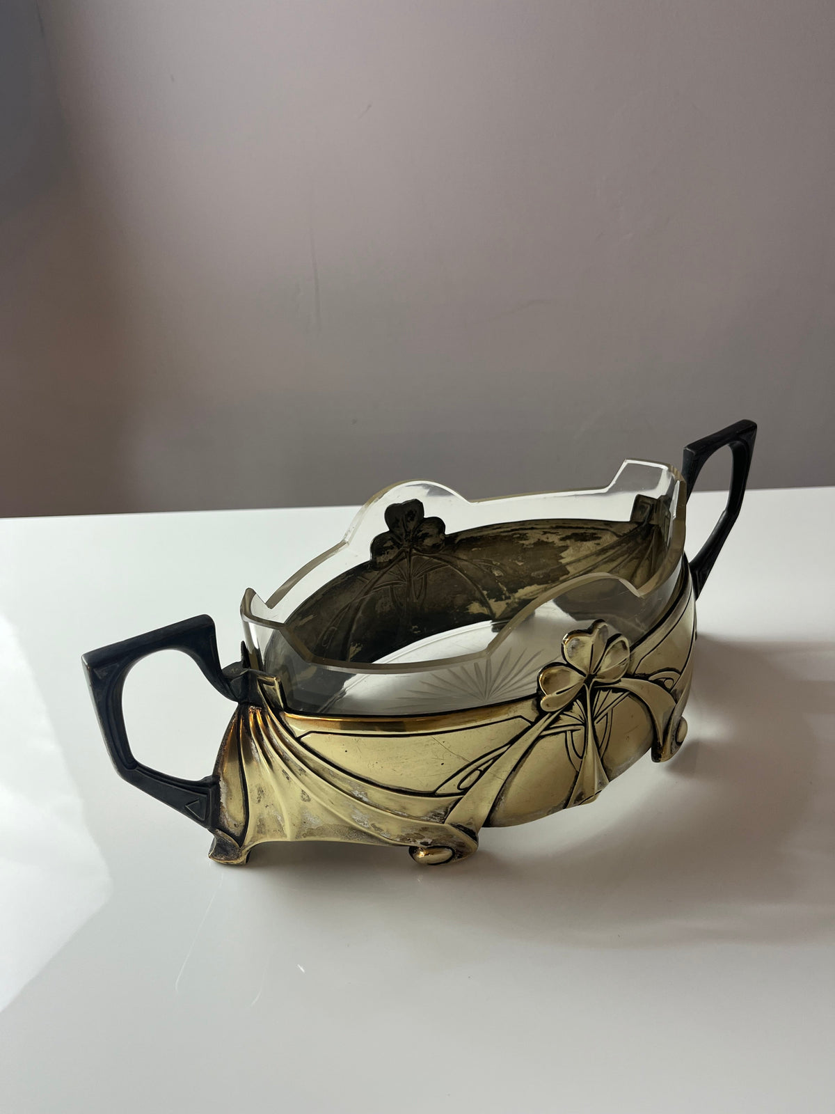 Vintage Jardiniere Kleeblatt von Metallwarenfabrik Hans Peter aus 1908