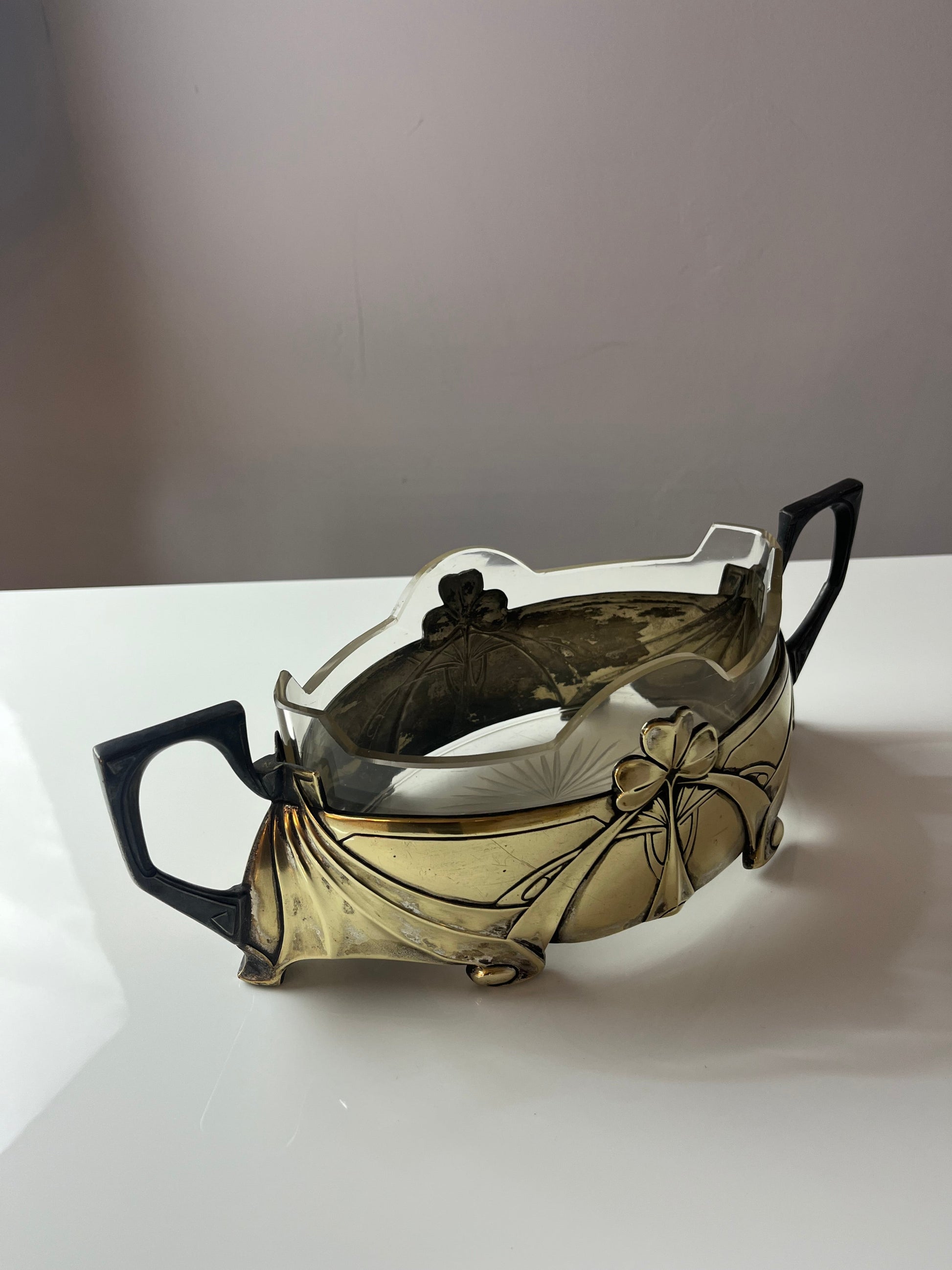 Vintage Jardiniere Kleeblatt von Metallwarenfabrik Hans Peter aus 1908