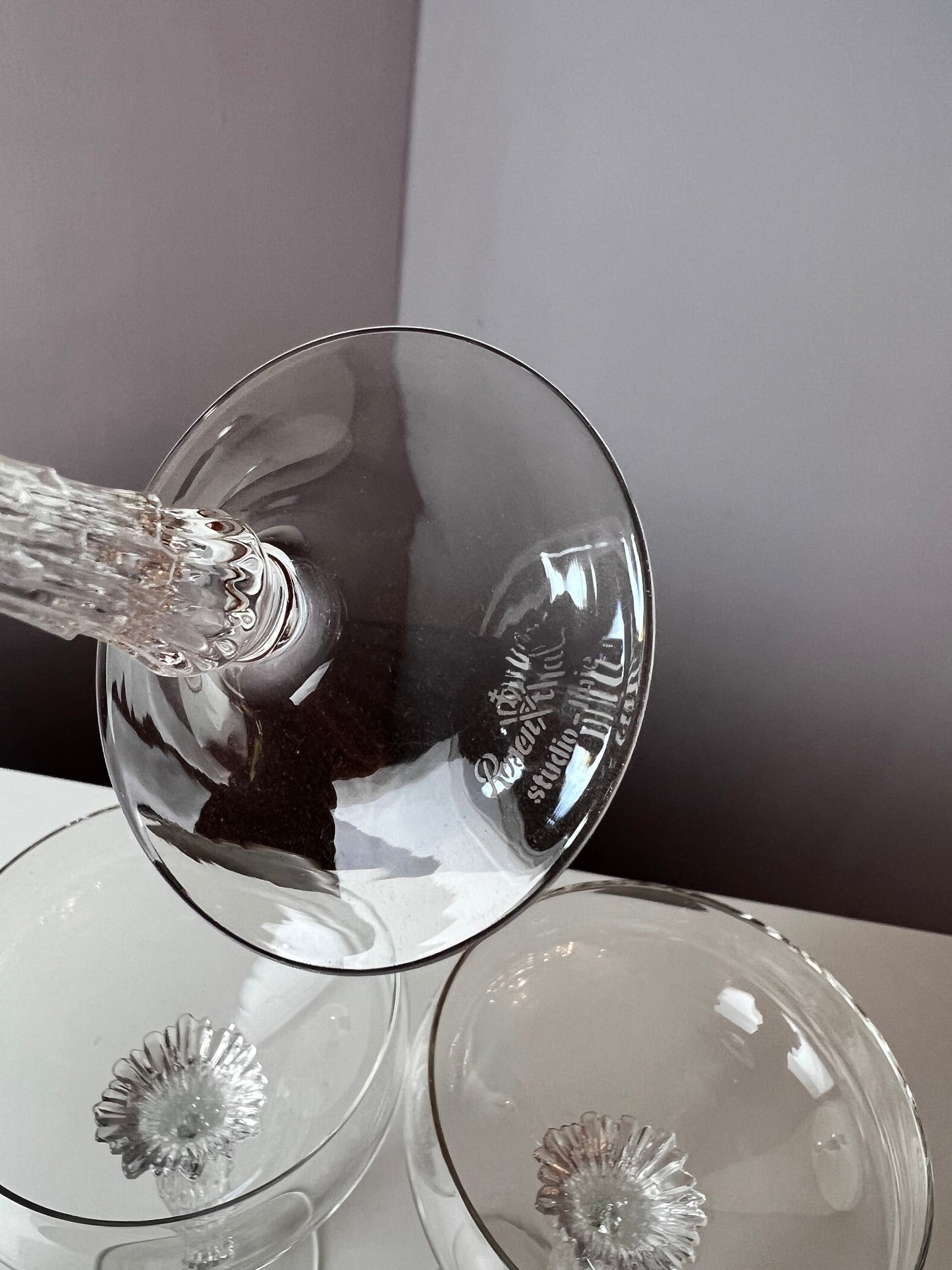 Vintage Weinglas Split von Pavel Hlava für Rosenthal Studio Linie Set von 4