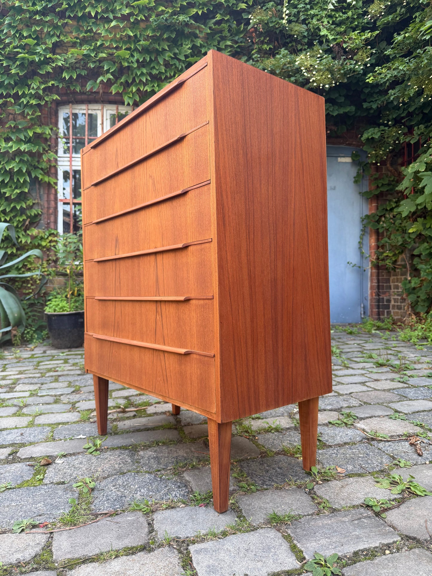 Vintage Teak Kommode aus Dänemark, 6 Schubladen