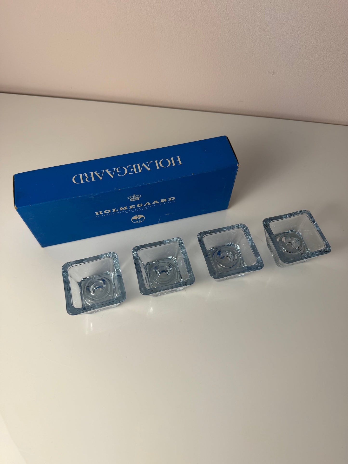 Set von 4 Vintage Kerzenständer Skjold von Per Lütken für Holmegaard