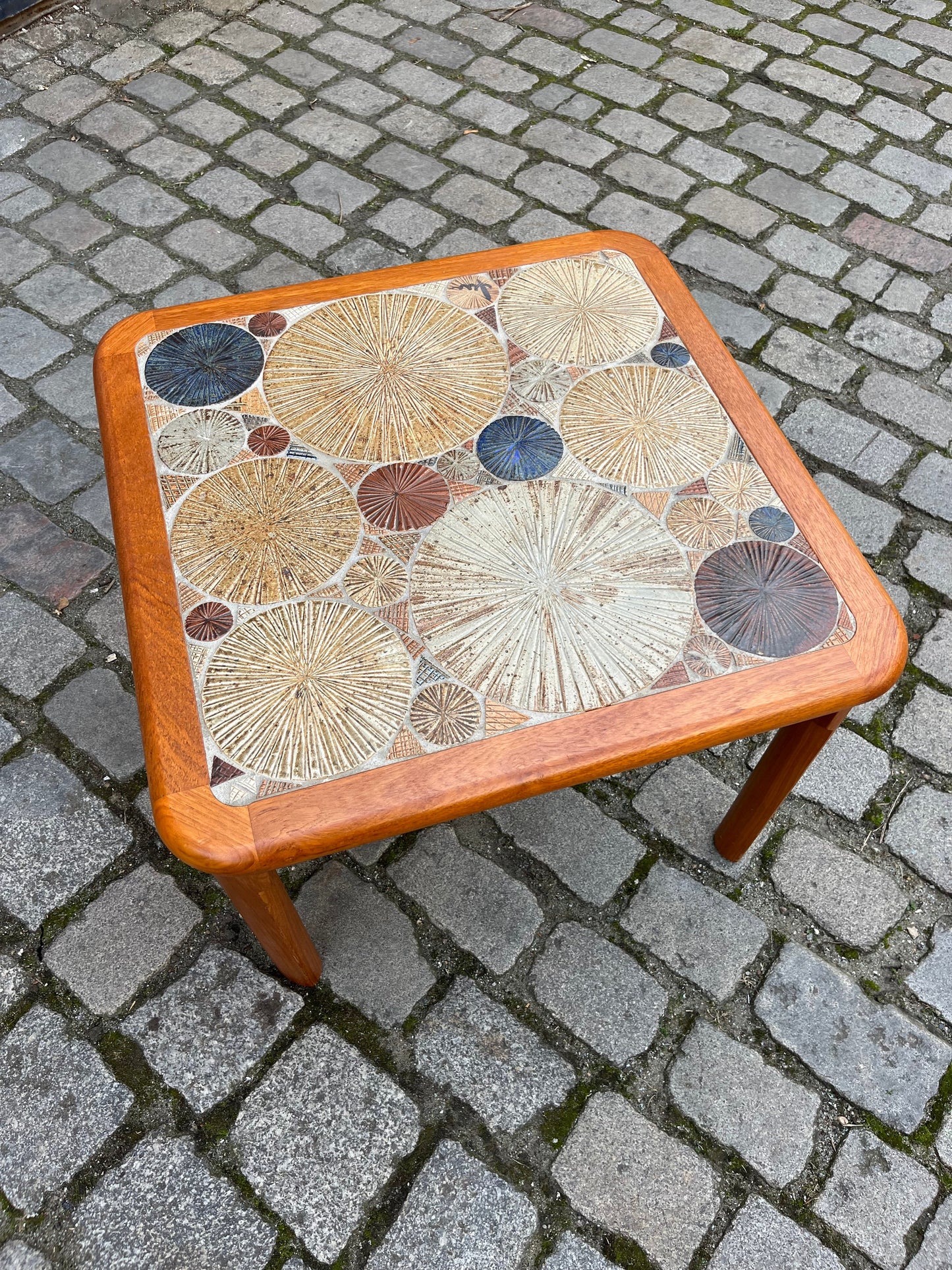 Vintage Couchtisch Teak Fliese von Tue Poulsen für Haslev