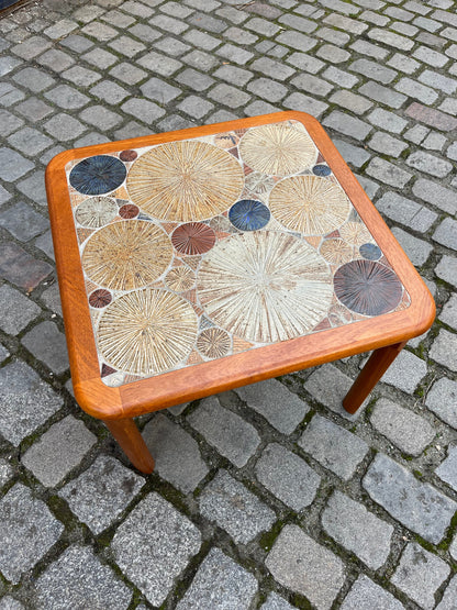 Vintage Couchtisch Teak Fliese von Tue Poulsen für Haslev