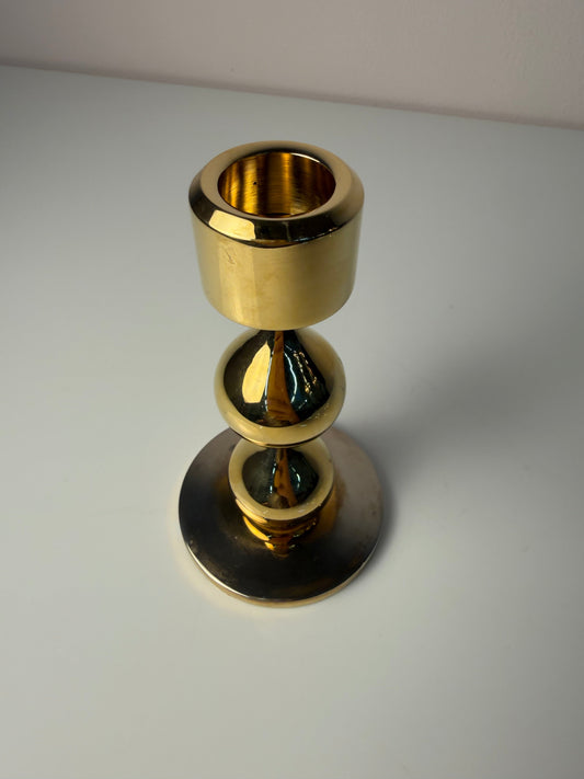 Vintage Kerzenständer 24 Karat vergoldet von Hugo Asmussen für Asmussen Design
