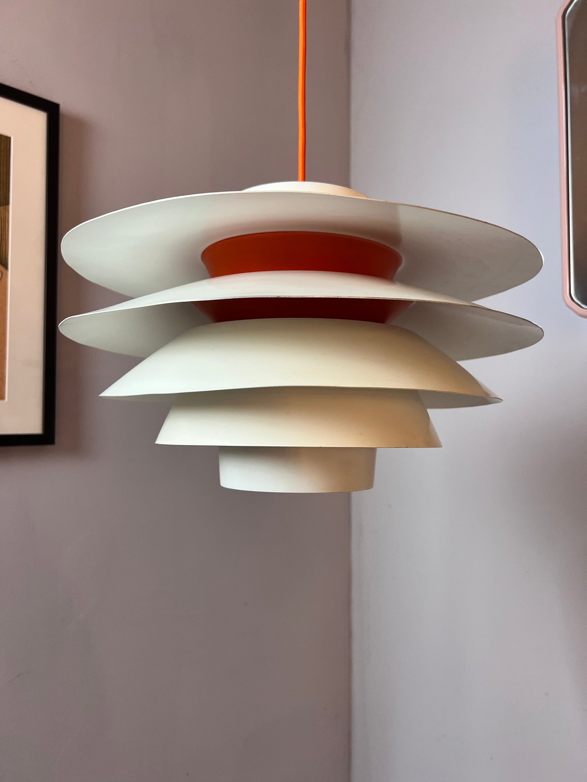 Vintage Hängelampe Verona von Svend Middelboe für Nordisk Solar