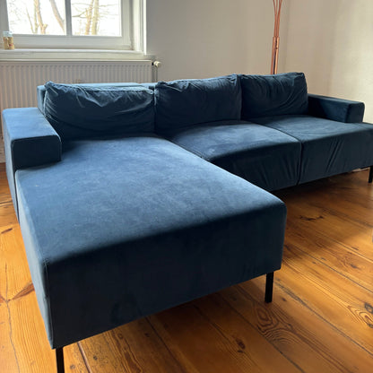Vintage 3-Sitzer Sofa Frederik von Made.com blau