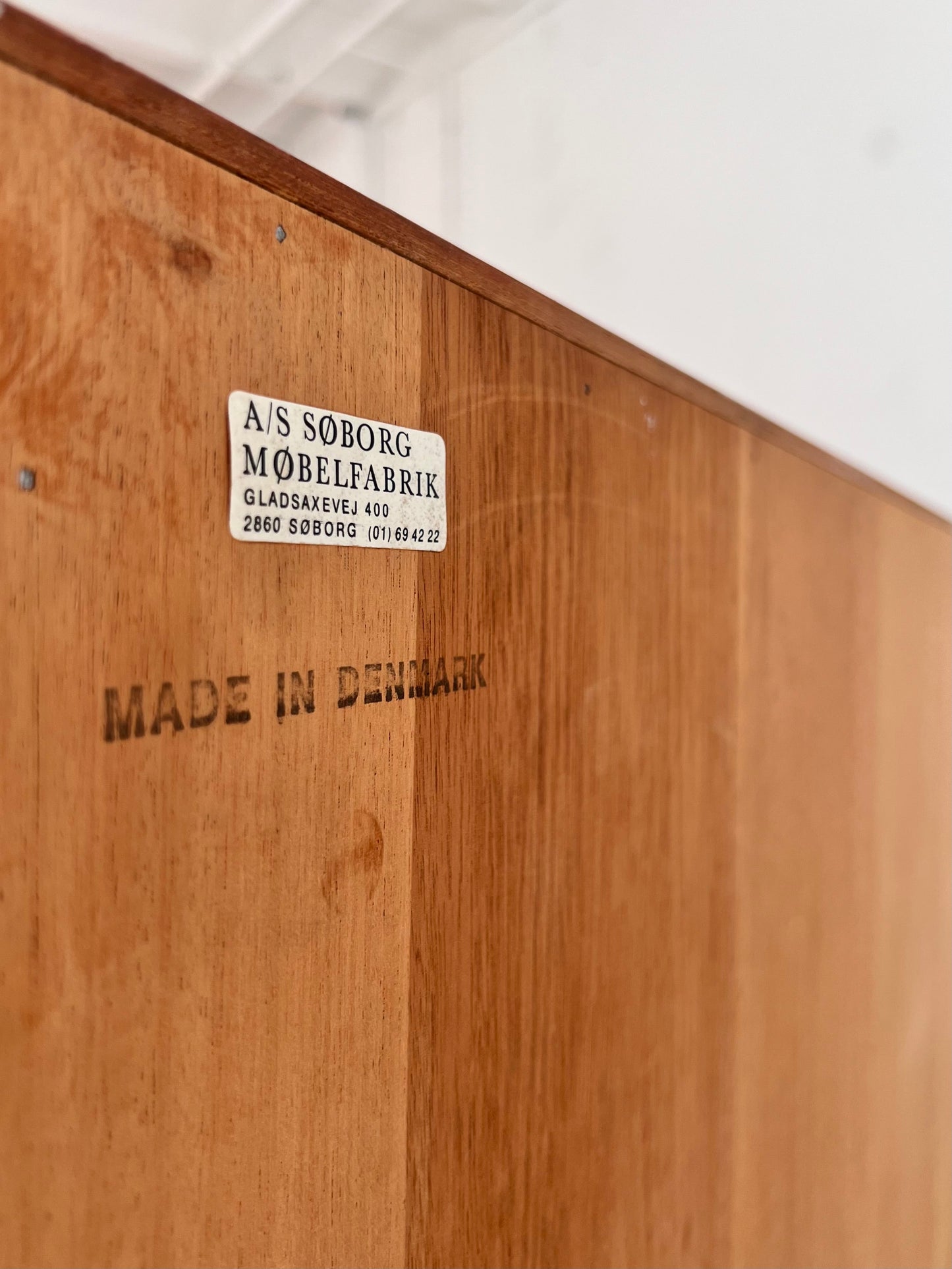 Vintage Teak Regal mit neuen Chromfüßen von Søborg Møbelfabrik
