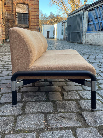 Vintage Sofa 712/2 von Hans Peter Piehl für Wilkhahn braun schwarz