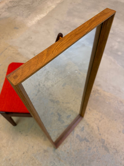 Vintage Standspiegel Eiche von Riis Antonsen, 1971
