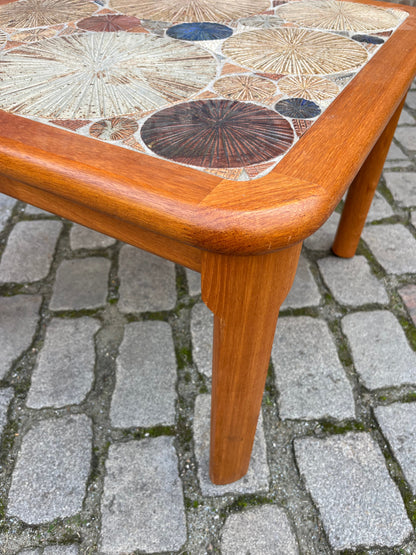 Vintage Couchtisch Teak Fliese von Tue Poulsen für Haslev